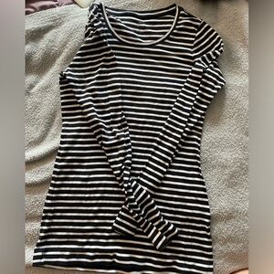 Black and White Striped Long Sleeve